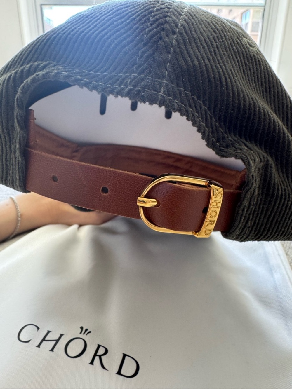 Chord Dark Green Corduroy Baseball Cap - Picture 5 of 5